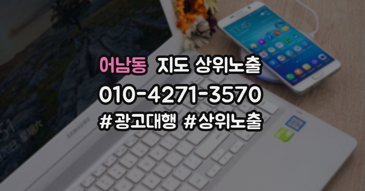 어남동 지도 상위 노출