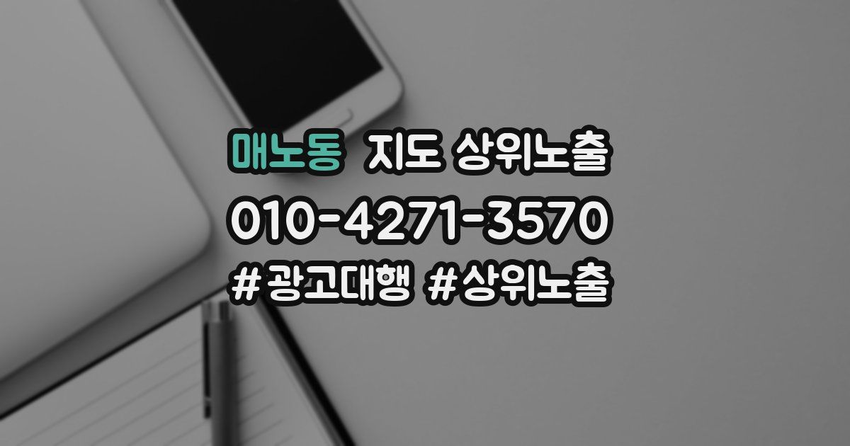 매노동 지도 상위 노출
