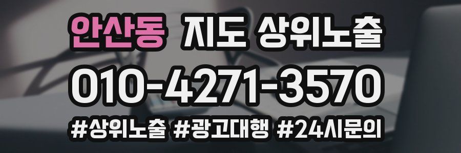 안산동 지도 상위 노출