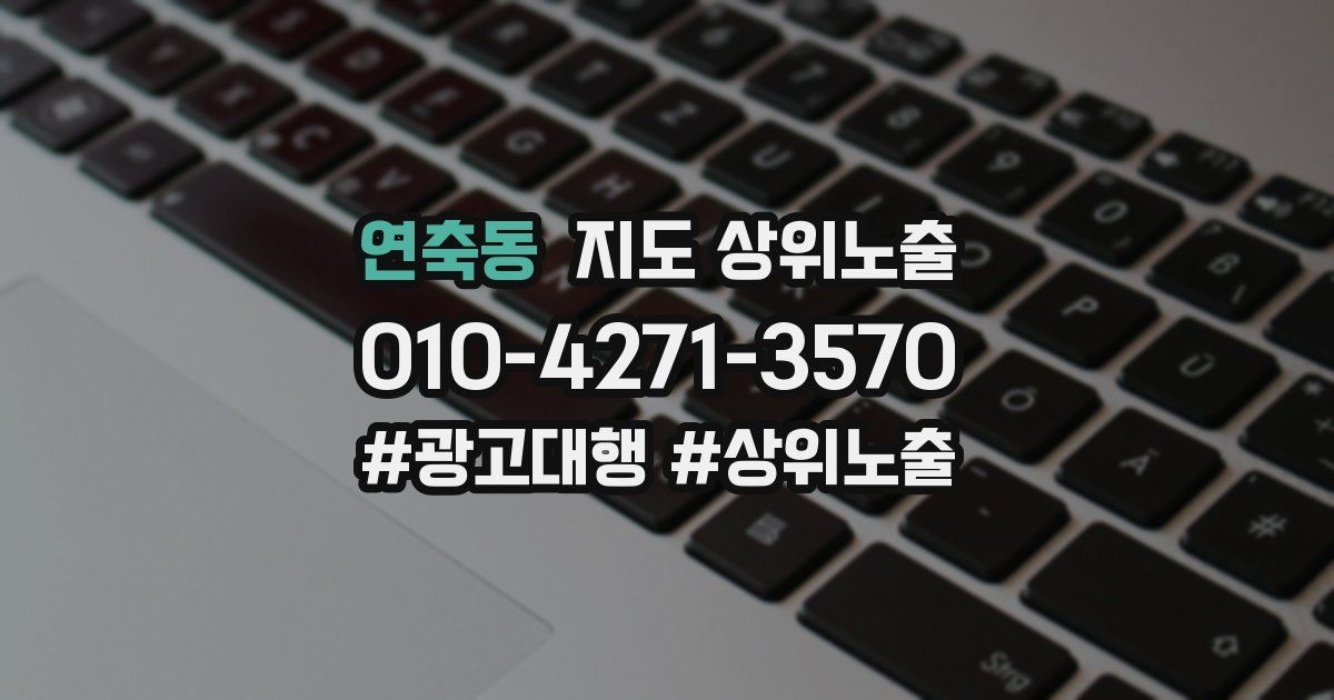연축동 지도 상위 노출