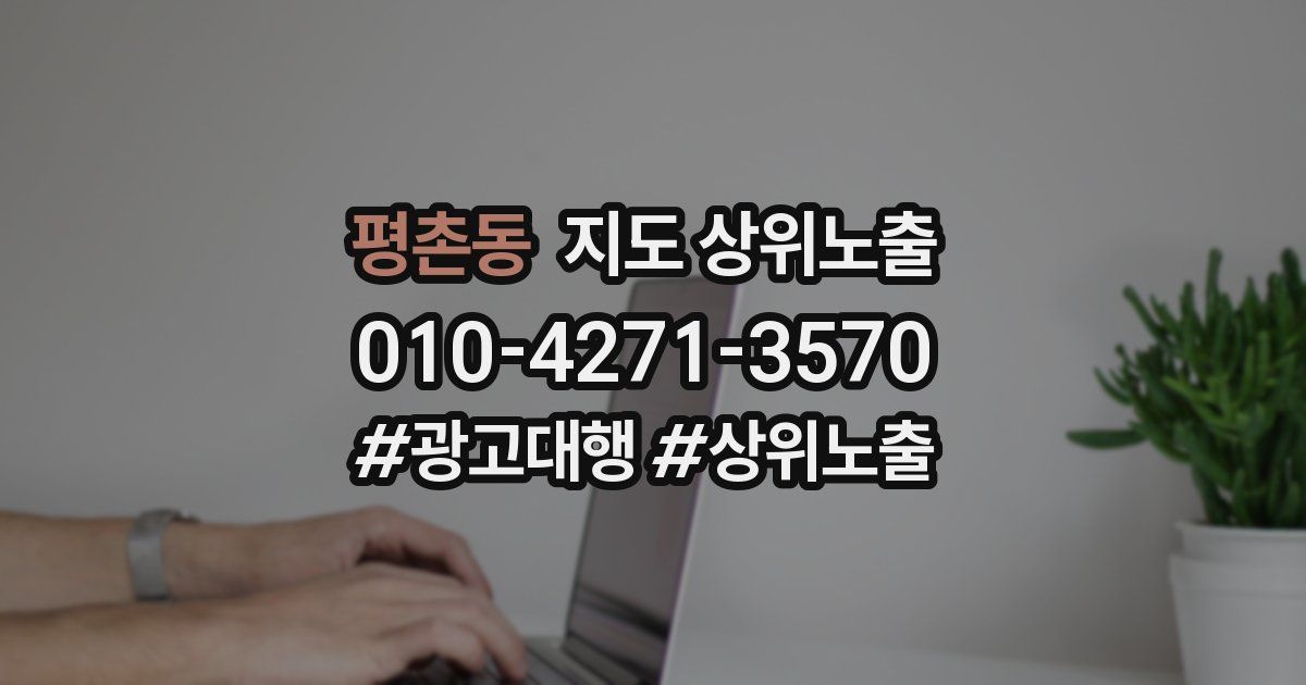평촌동 지도 상위 노출