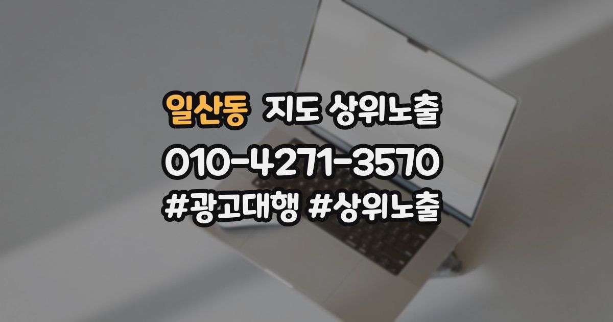 일산동 지도 상위 노출