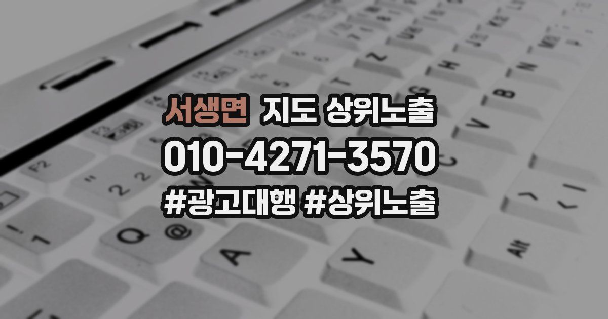 서생면 지도 상위 노출