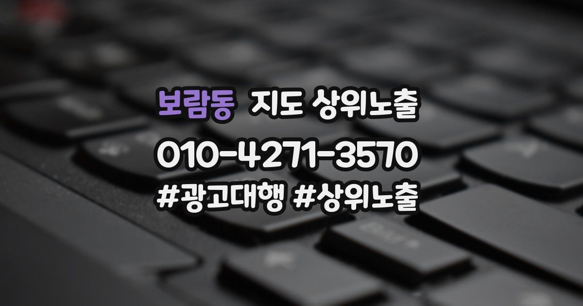 보람동 지도 상위 노출