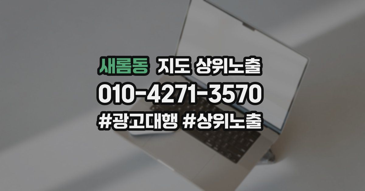새롬동 지도 상위 노출