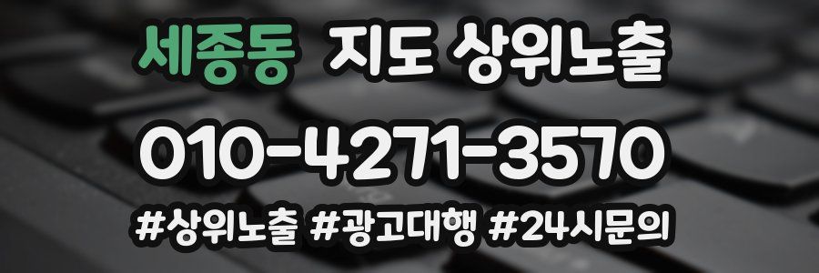 세종동 지도 상위 노출