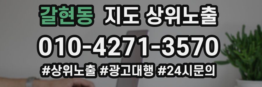 갈현동 지도 상위 노출