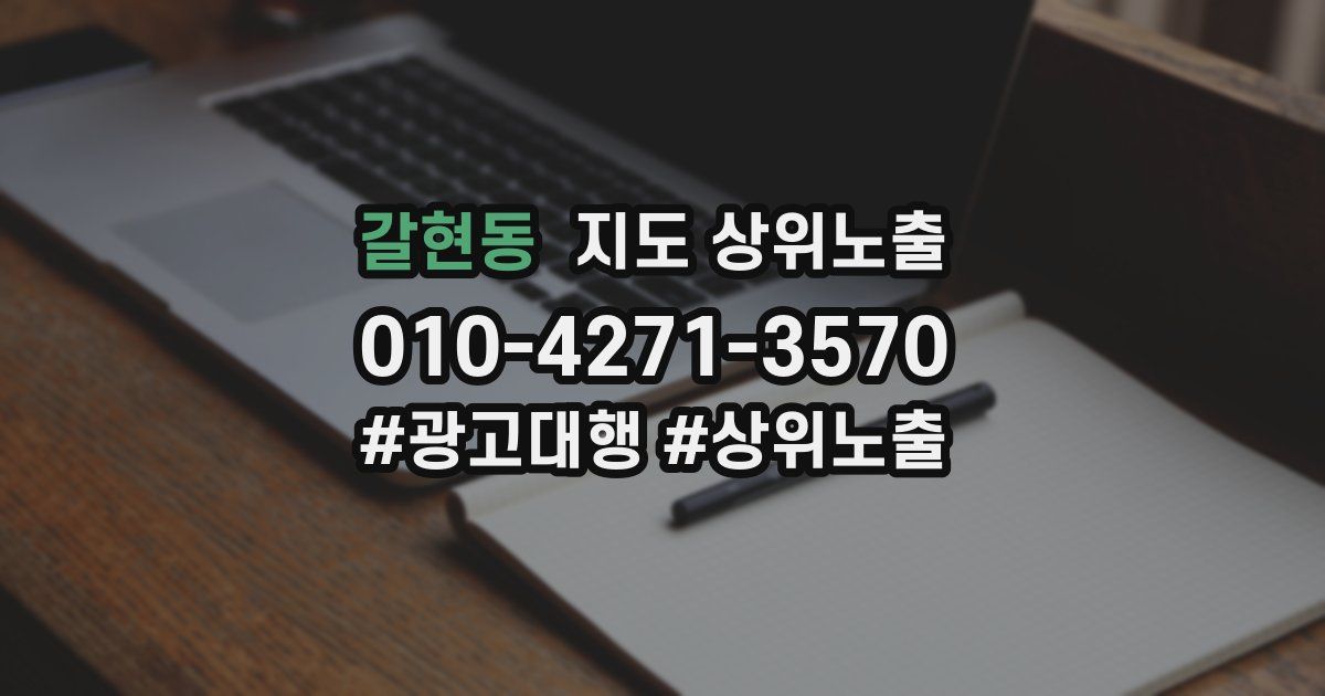 갈현동 지도 상위 노출
