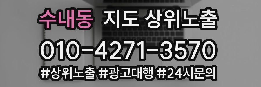 수내동 지도 상위 노출