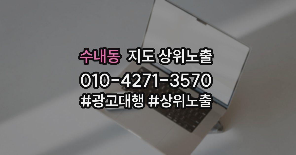 수내동 지도 상위 노출