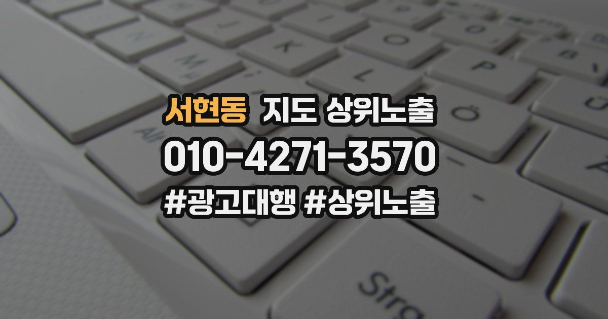 서현동 지도 상위 노출
