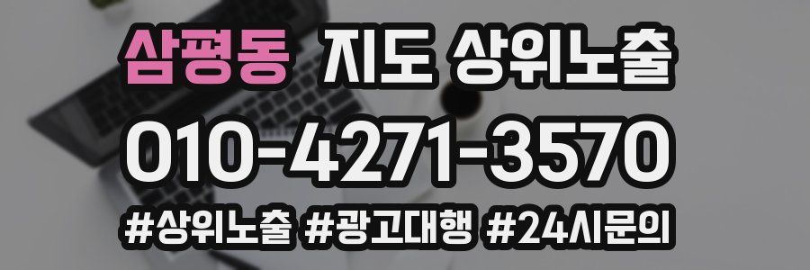 삼평동 지도 상위 노출