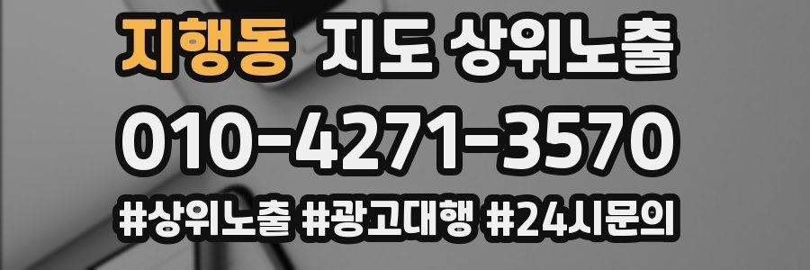 지행동 지도 상위 노출