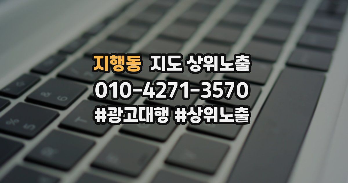지행동 지도 상위 노출