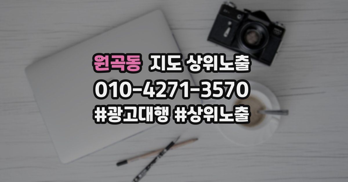 원곡동 지도 상위 노출