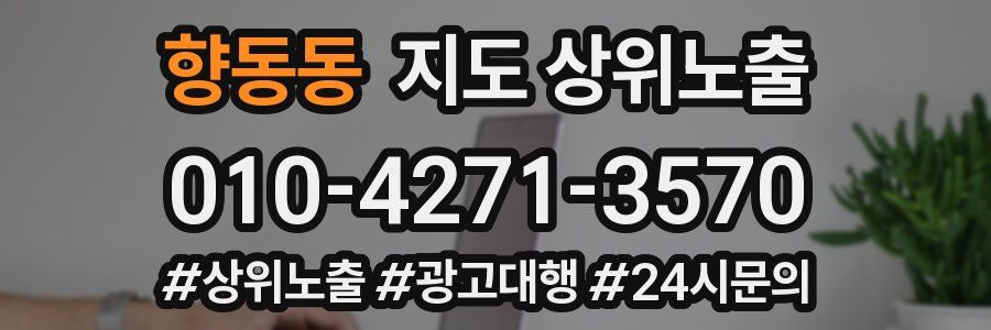 향동동 지도 상위 노출
