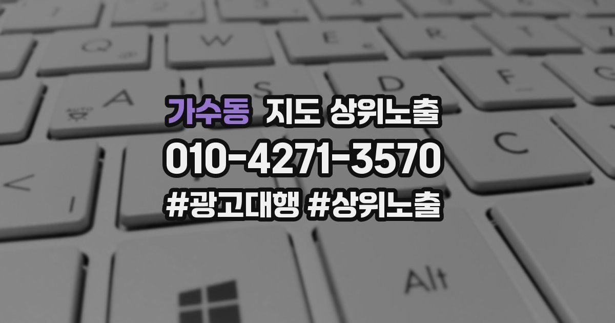 가수동 지도 상위 노출