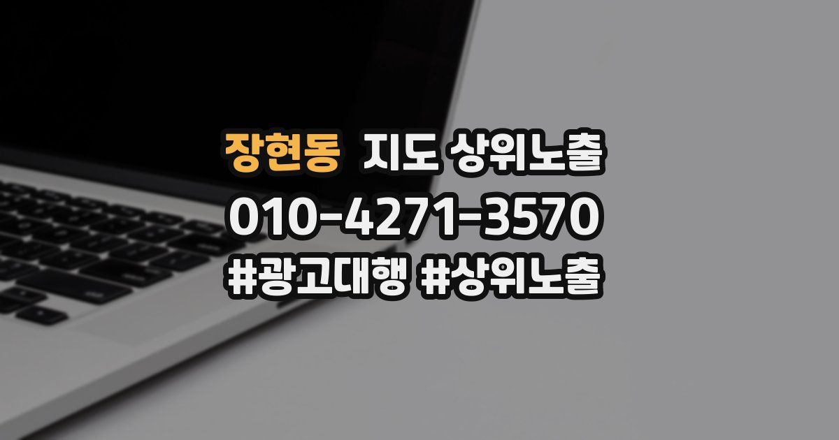 장현동 지도 상위 노출