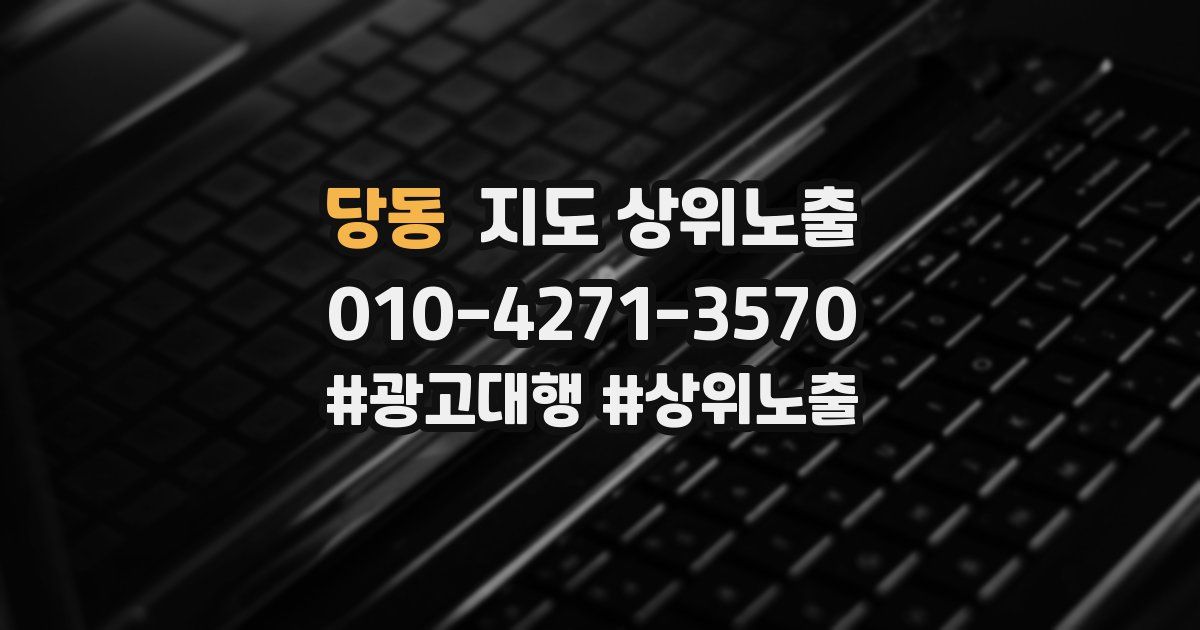 당동 지도 상위 노출