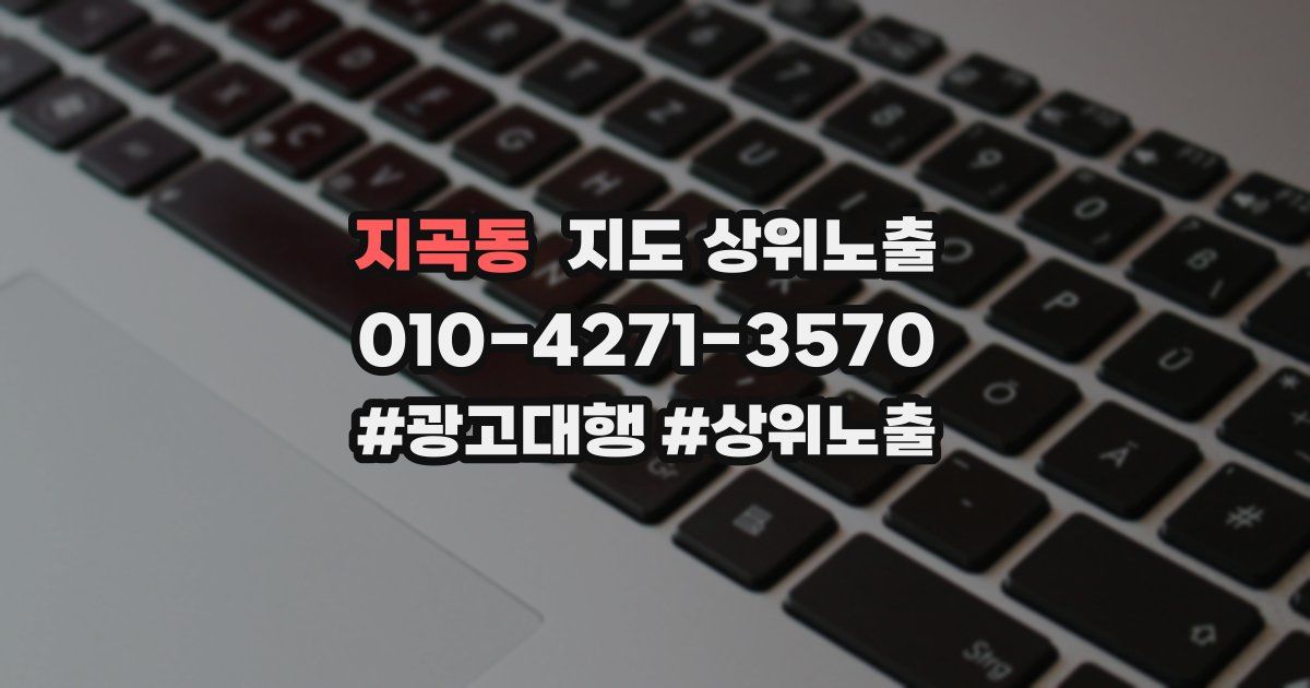 지곡동 지도 상위 노출