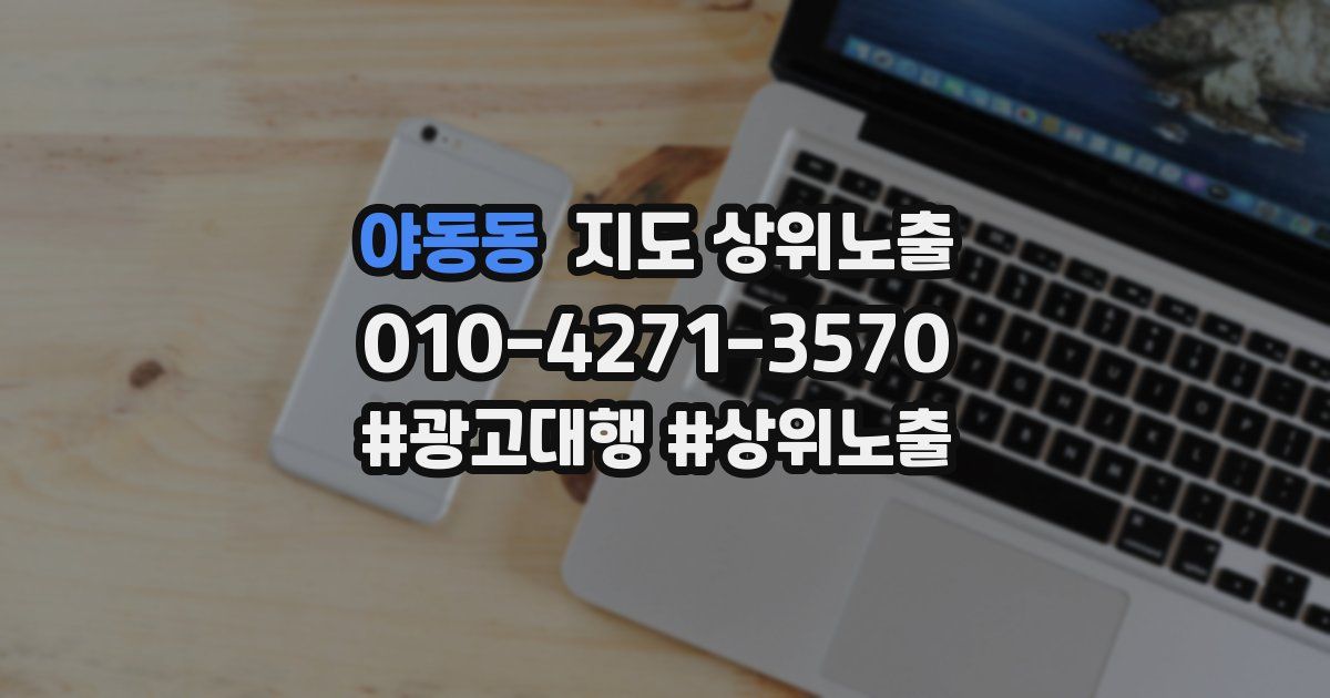 야동동 지도 상위 노출