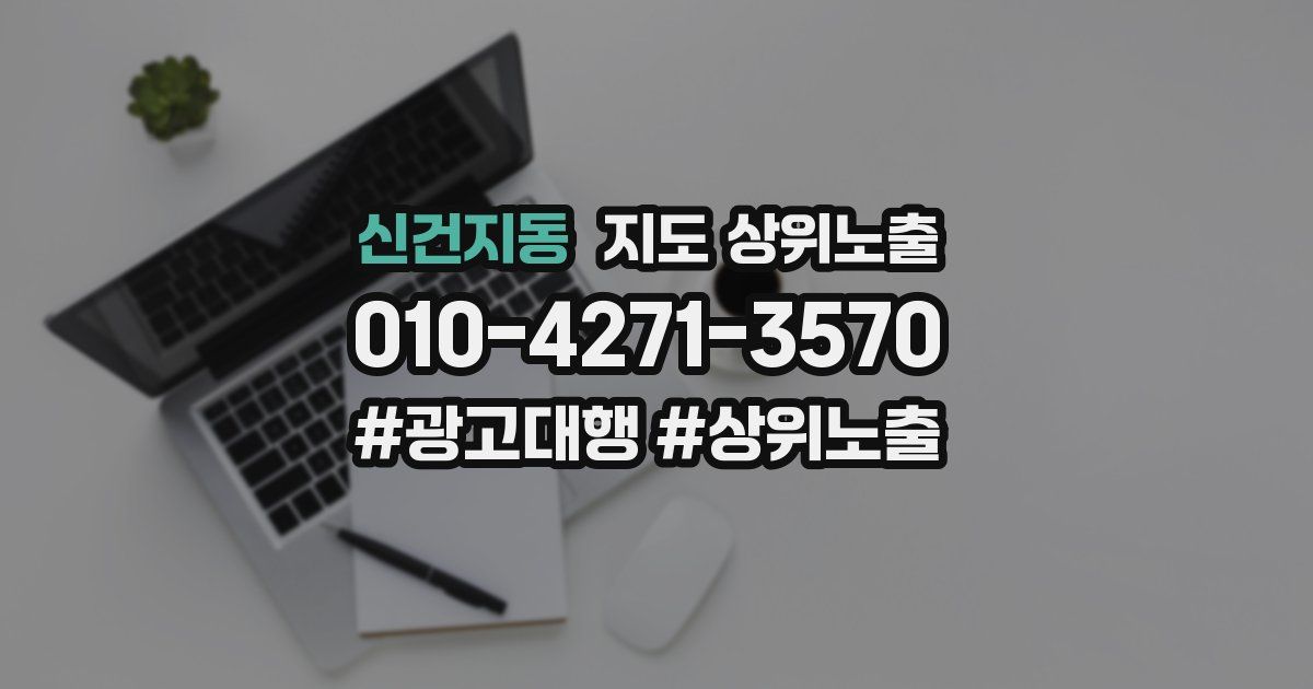 신건지동 지도 상위 노출