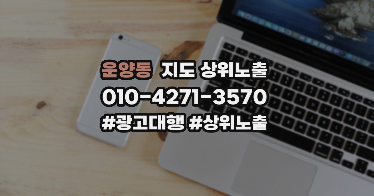 운양동 지도 상위 노출