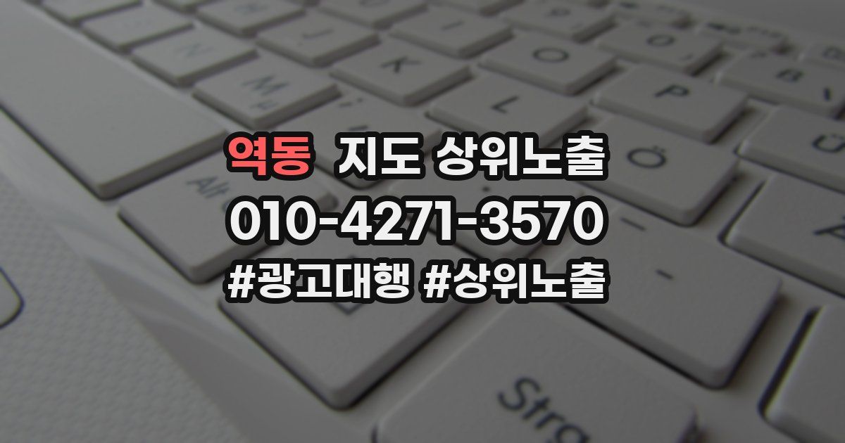 역동 지도 상위 노출
