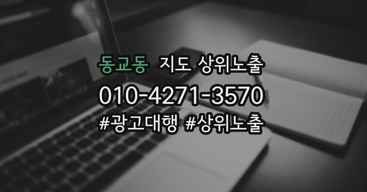 동교동 지도 상위 노출