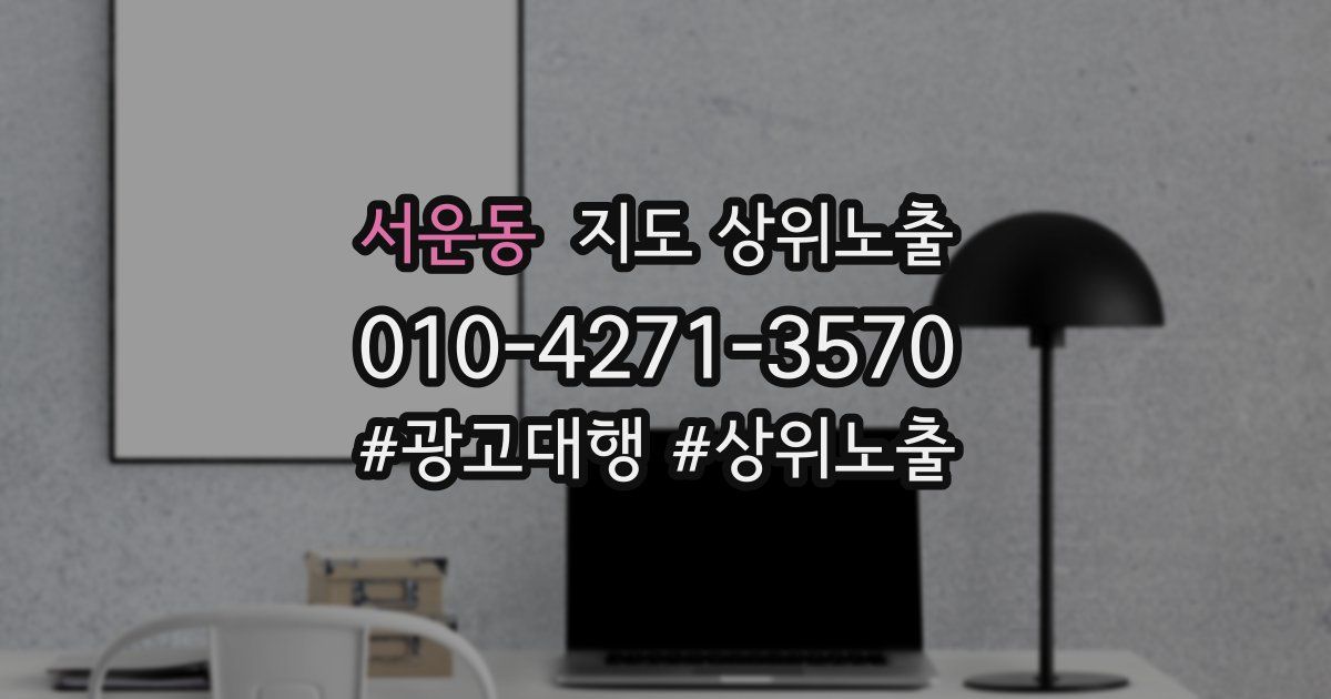 서운동 지도 상위 노출