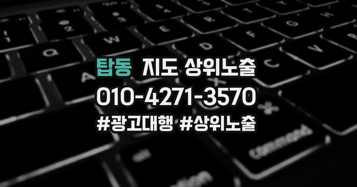탑동 지도 상위 노출