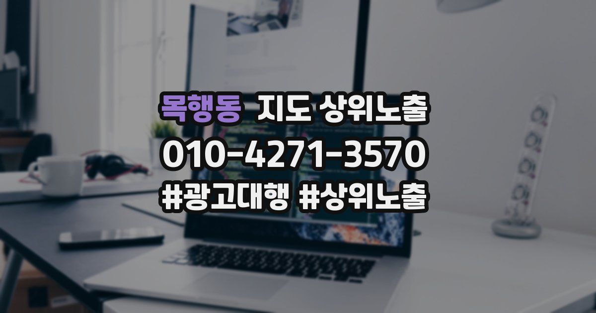목행동 지도 상위 노출
