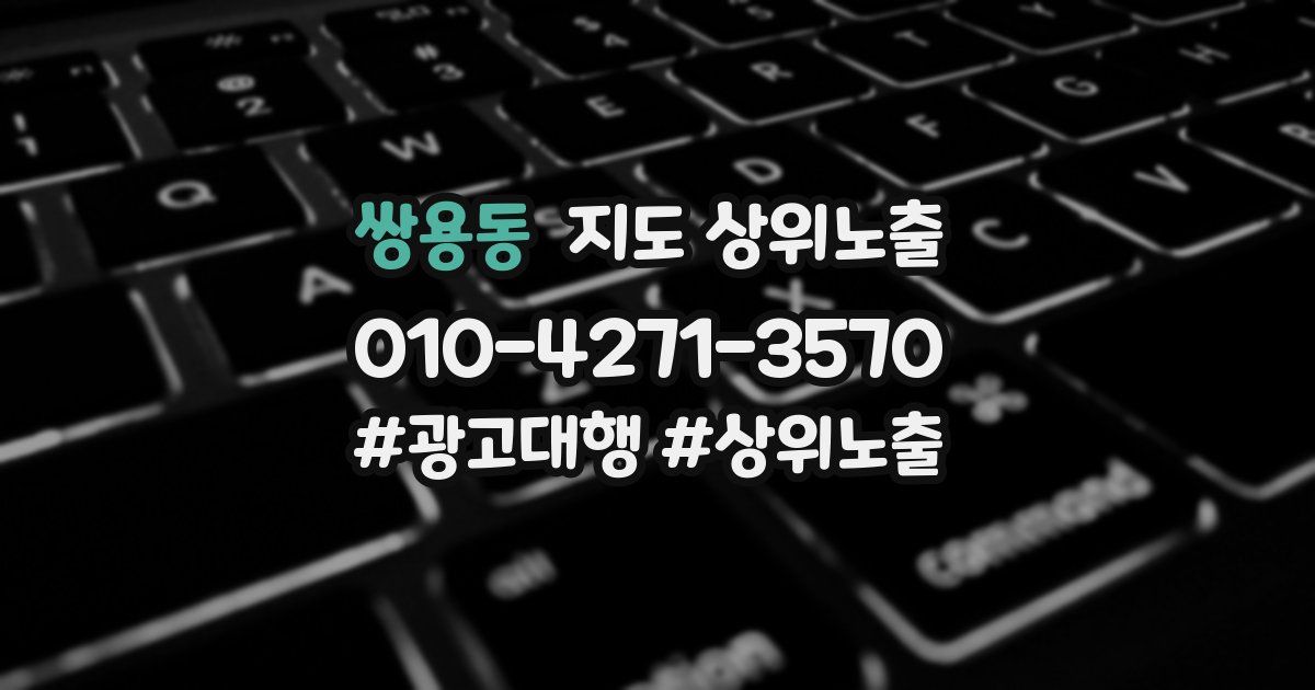 쌍용동 지도 상위 노출