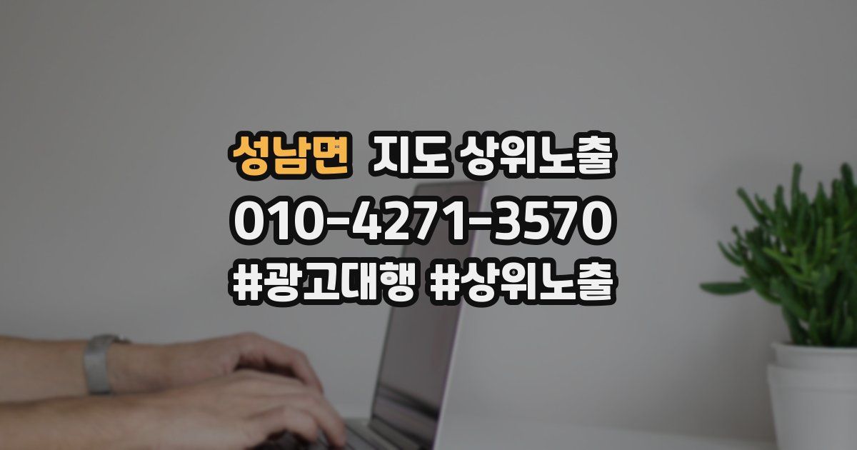 성남면 지도 상위 노출