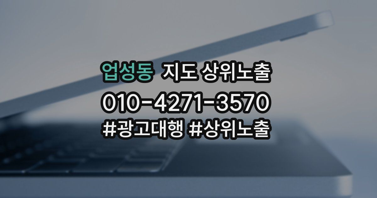 업성동 지도 상위 노출
