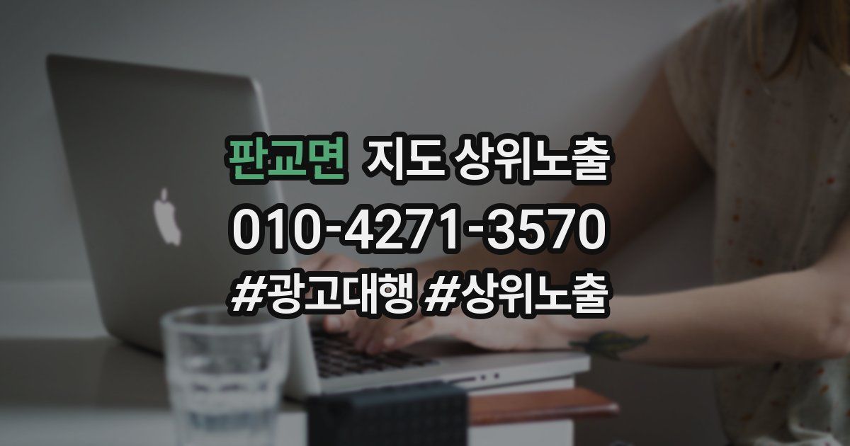 판교면 지도 상위 노출