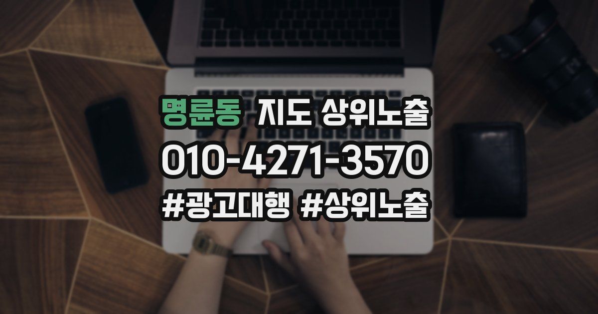 명륜동 지도 상위 노출