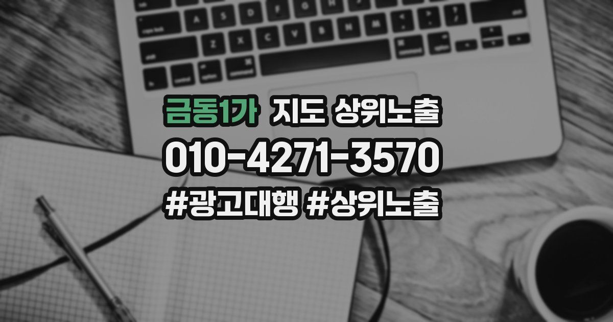 금동1가 지도 상위 노출