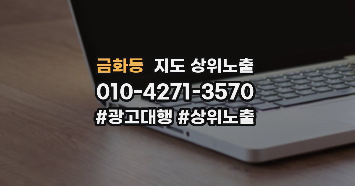 금화동 지도 상위 노출