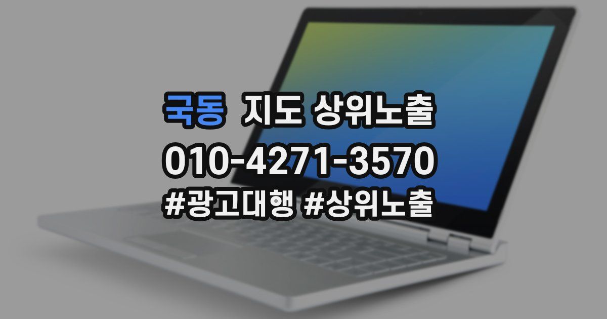 국동 지도 상위 노출