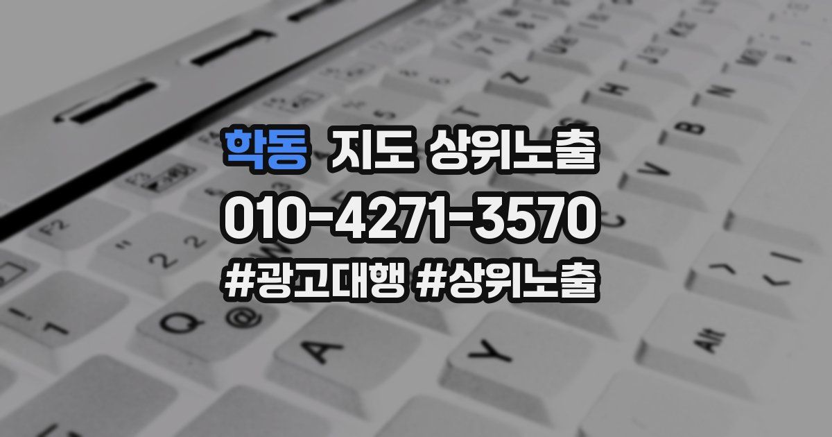 학동 지도 상위 노출