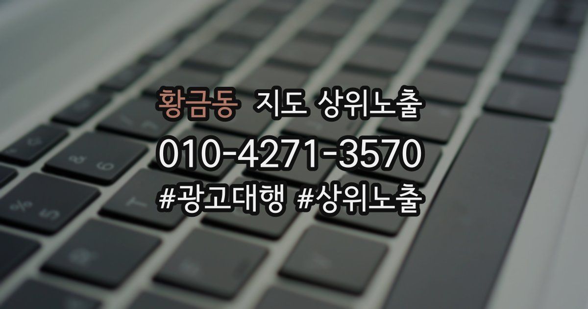 황금동 지도 상위 노출