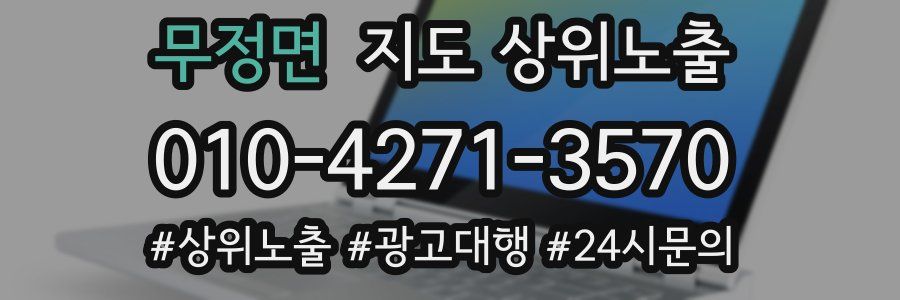 무정면 지도 상위 노출