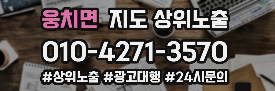 웅치면 지도 상위 노출