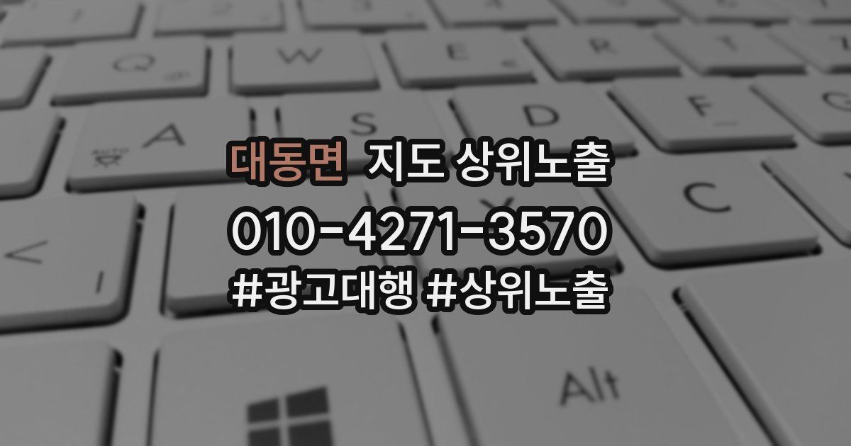 대동면 지도 상위 노출