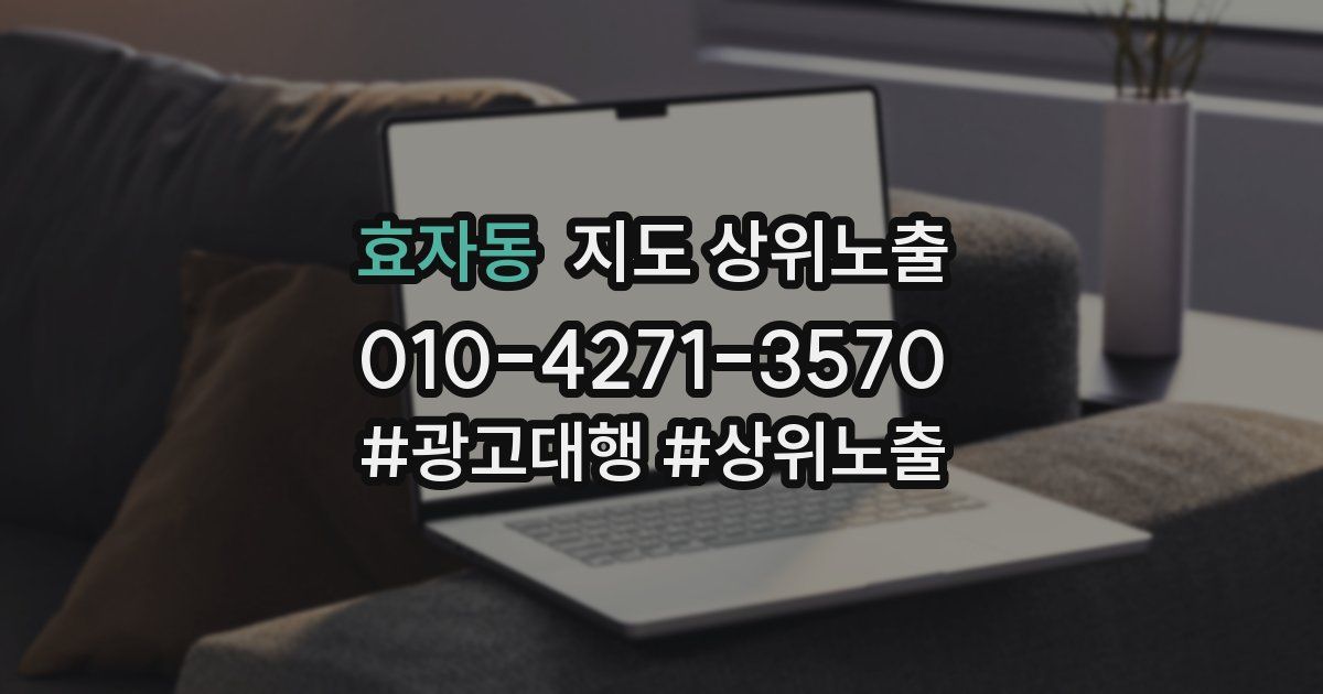 효자동 지도 상위 노출