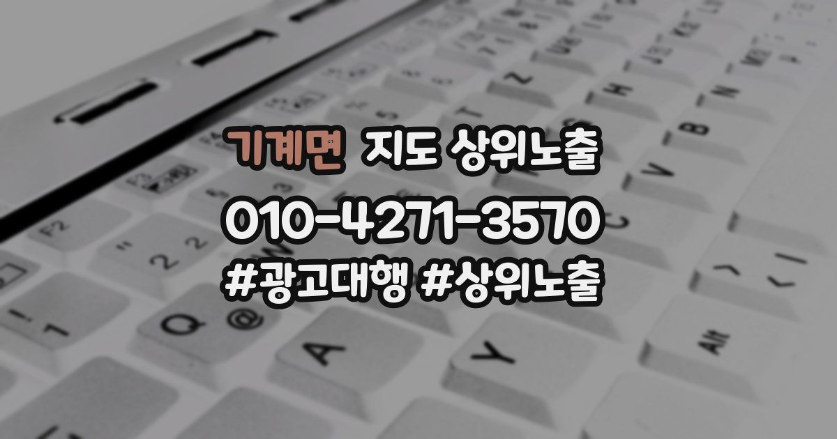 기계면 지도 상위 노출