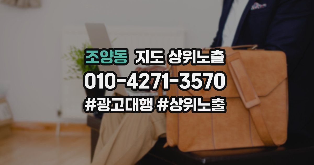 조양동 지도 상위 노출