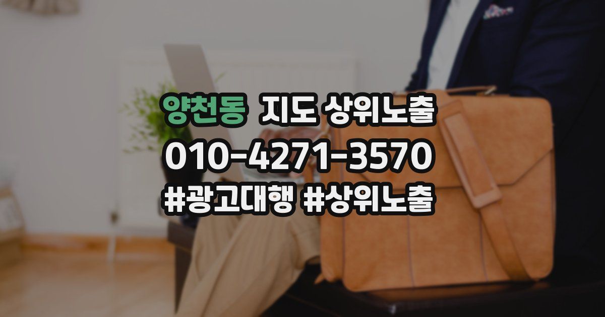 양천동 지도 상위 노출