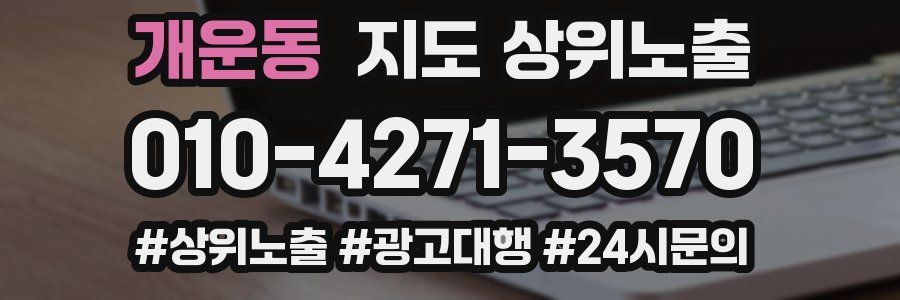 개운동 지도 상위 노출